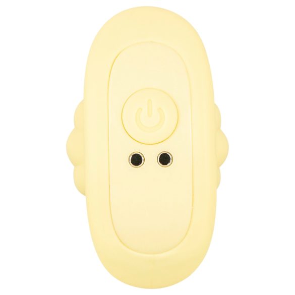 Cuties Mini - plug anale vibrante con rilievi - silicone giallo