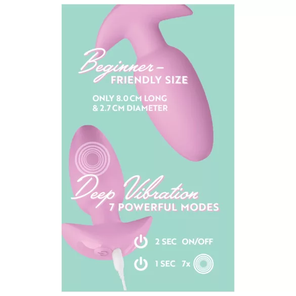Cuties - plug anale vibrante mini - silicone rosa