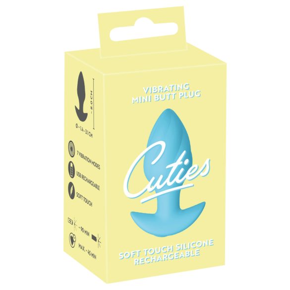Cuties Mini - plug anale vibrante - silicone blu