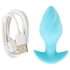 Cuties Mini - plug anale vibrante - silicone blu