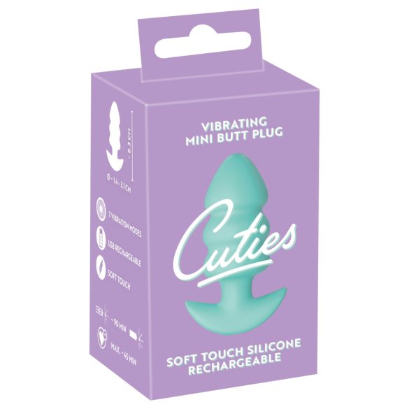 Cuties Mini - plug anale vibrante con sfere - silicone verde