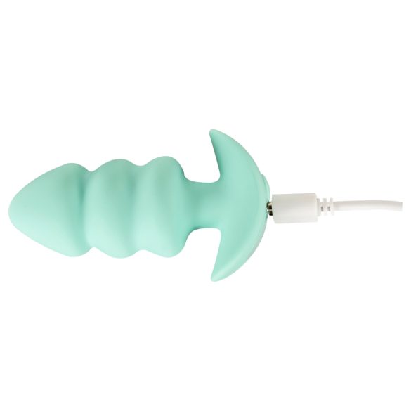 Cuties Mini - plug anale vibrante con sfere - silicone verde