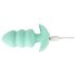 Cuties Mini - plug anale vibrante con sfere - silicone verde