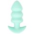 Cuties Mini - plug anale vibrante con sfere - silicone verde