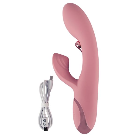 Beau Coeur Avenor - vibratore per punto G con lingua e braccio clitorideo (rosa)