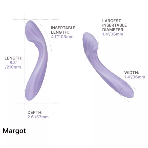 Svakom Margot - vibratore punto G a 2 motori (viola)