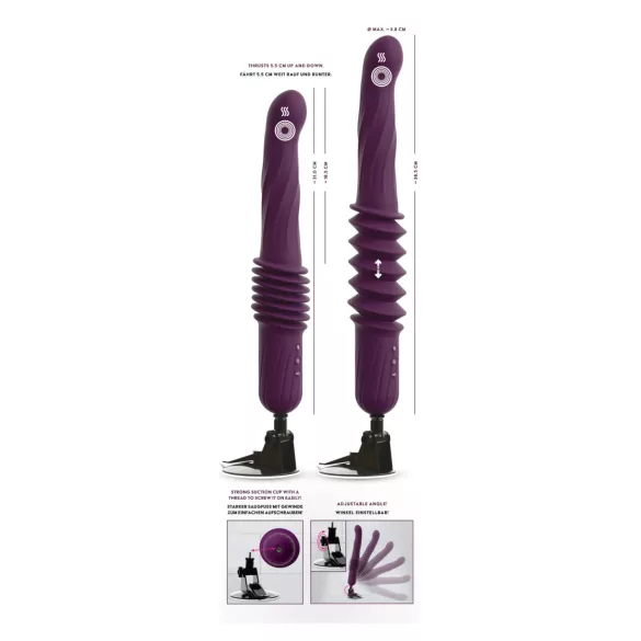 You2Toys - vibratore spingente riscaldante con telecomando (viola)