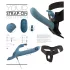You2Toys - Vibratore a spinta con coniglietto, indossabile a cinghie, 3 pezzi, con telecomando (blu)