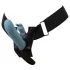 You2Toys - Vibratore a spinta con coniglietto, indossabile a cinghie, 3 pezzi, con telecomando (blu)