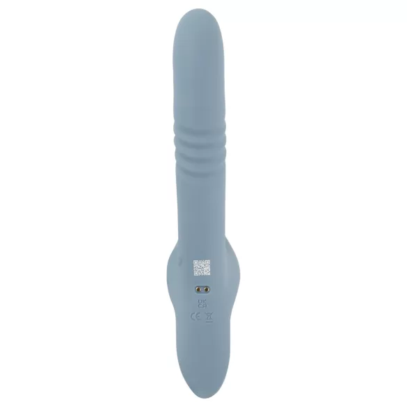 You2Toys - Vibratore a spinta con coniglietto, indossabile a cinghie, 3 pezzi, con telecomando (blu)