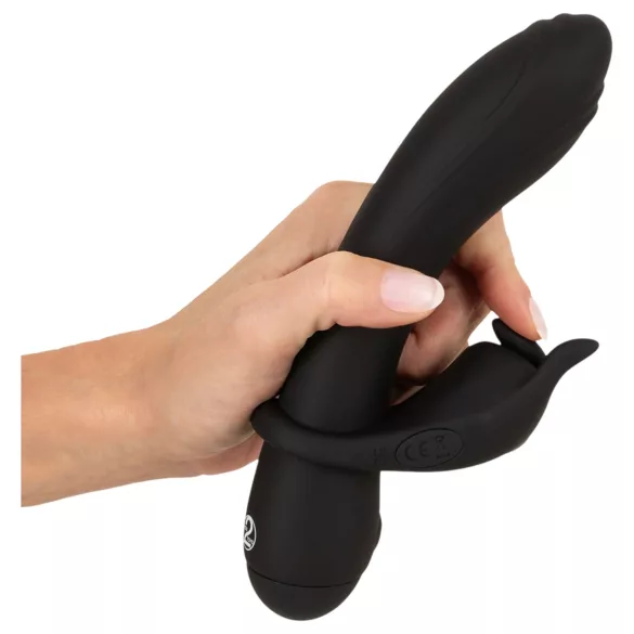 Couple Choice - anello fallico e vibratore punto G - silicone grigio