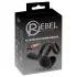 Rebel - anello fallico con vibrazione per stimolazione dei testicoli e del perineo (nero)