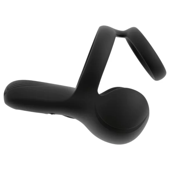 Rebel - anello fallico con vibrazione per stimolazione dei testicoli e del perineo (nero)