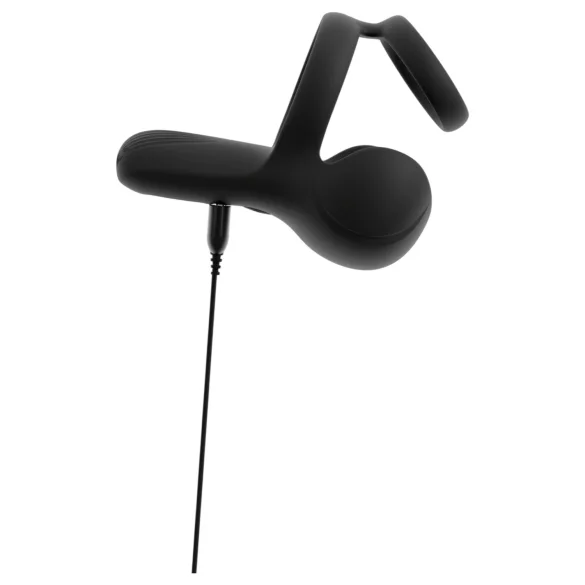 Rebel - anello fallico con vibrazione per stimolazione dei testicoli e del perineo (nero)