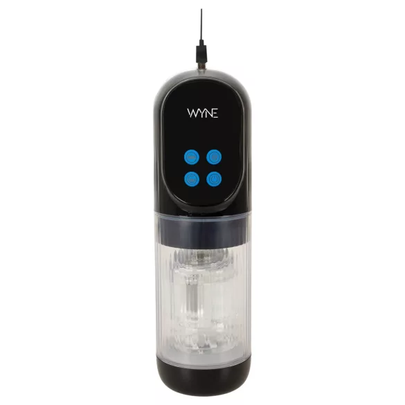 WYNE 12 - masturbatore a batteria con funzione di suzione, rotazione e vibrazione (nero)