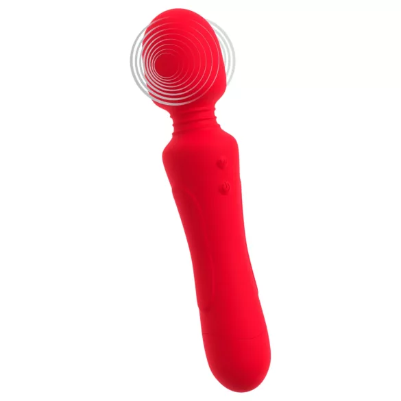 Sweet Smile - vibratore wand ricaricabile e impermeabile (rosso)