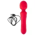 Sweet Smile - vibratore wand ricaricabile e impermeabile (rosso)
