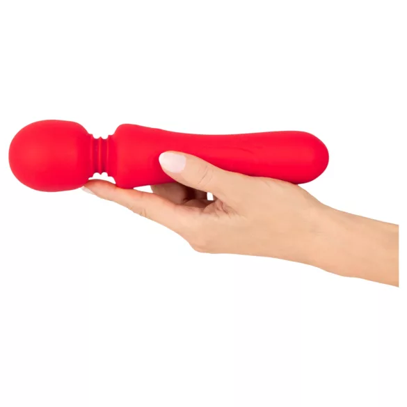 Sweet Smile - vibratore wand ricaricabile e impermeabile (rosso)