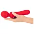 Sweet Smile - vibratore wand ricaricabile e impermeabile (rosso)