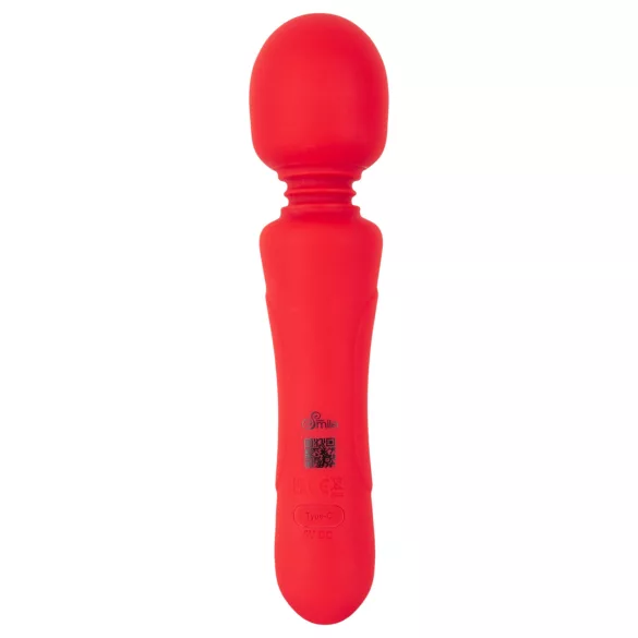 Sweet Smile - vibratore wand ricaricabile e impermeabile (rosso)