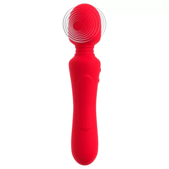 Sweet Smile - vibratore wand ricaricabile e impermeabile (rosso)