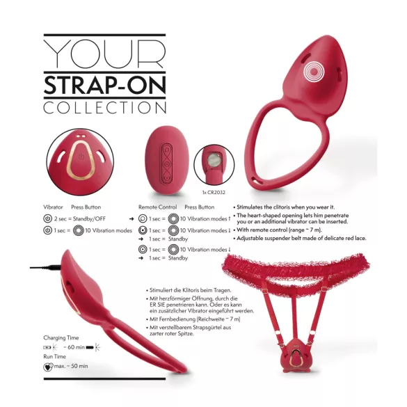 You2Toys - vibratore clitorideo indossabile (rosso)
