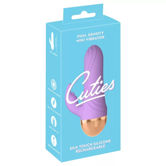 Cuties - mini vibratore ricaricabile impermeabile con braccio per clitoride (viola)