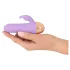 Cuties - mini vibratore ricaricabile impermeabile con braccio per clitoride (viola)