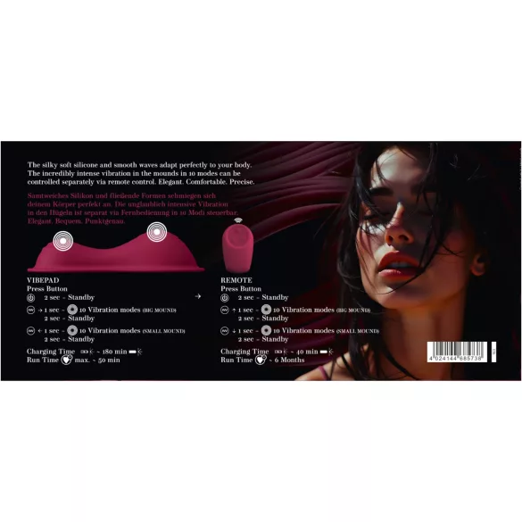 Vibepad Intense 2 - cuscino vibrante con telecomando (rosso)