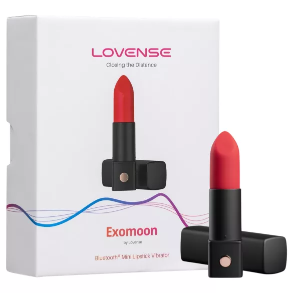Lovense Exomoon - mini vibratore a forma di rossetto (nero)