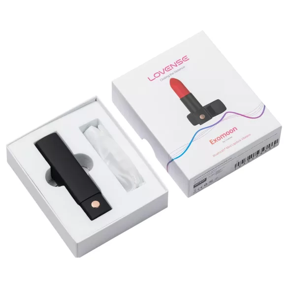 Lovense Exomoon - mini vibratore a forma di rossetto (nero)