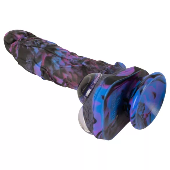 Beasty Cocks Firefly Fantasies - vibratore fantastico riscaldante con ventosa (blu) - 23 cm