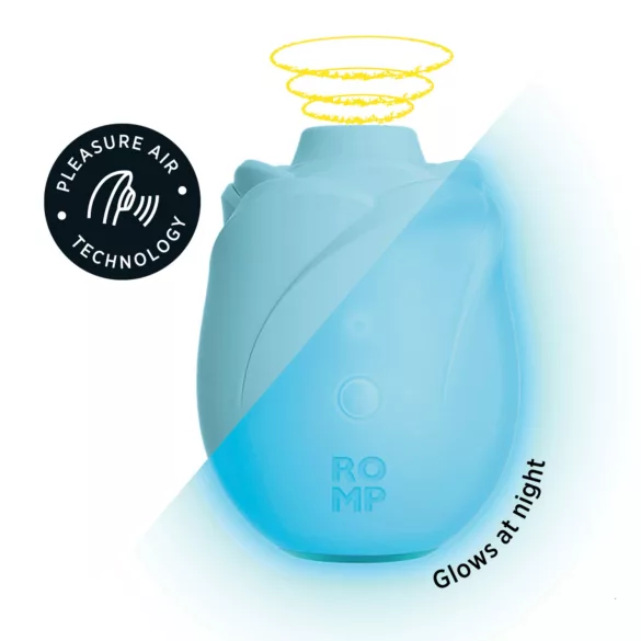 ROMP Rose Glow - stimolatore clitorideo ad onde d’aria (blu)