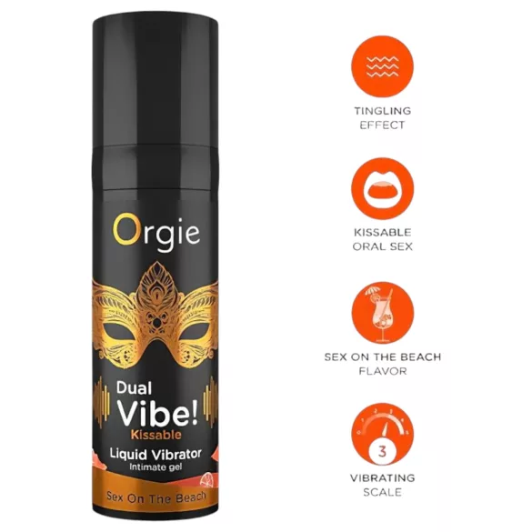 Orgie Dual Vibe - vibratore liquido unisex - Sex on the Beach (15 ml)