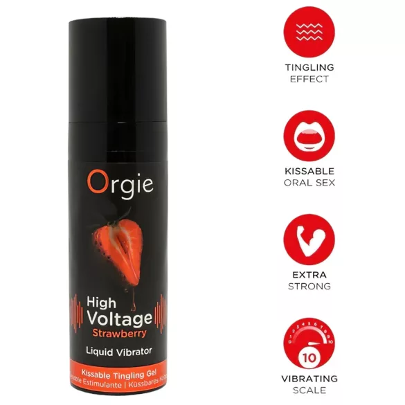 Orgie - vibratore liquido stimolante - effetto intenso - fragola 15ml