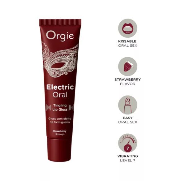 Orgie Electric Oral - lucidalabbra effetto pizzicore - fragola (10 ml)