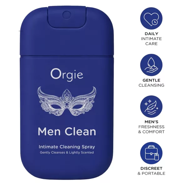 Orgie Men Clean - spray intimo detergente e rinfrescante per uomo (30 ml)
