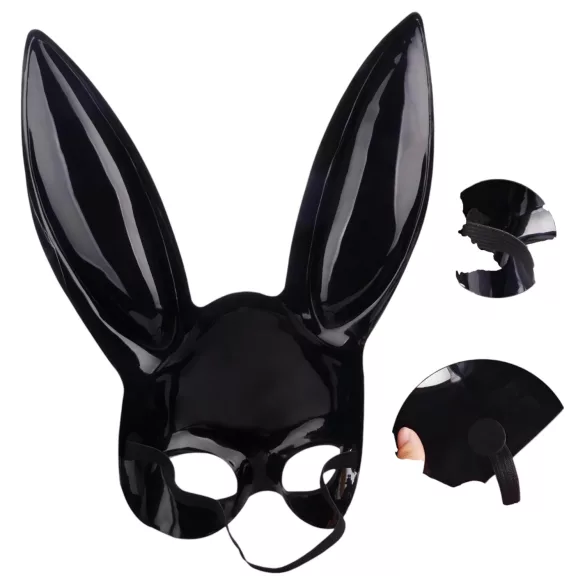 Jogestyle - maschera con orecchie da coniglio - nero