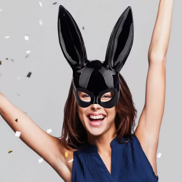 Jogestyle - maschera con orecchie da coniglio - nero