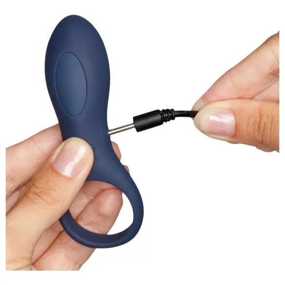 Amaysin - anello fallico vibrante ricaricabile (blu)