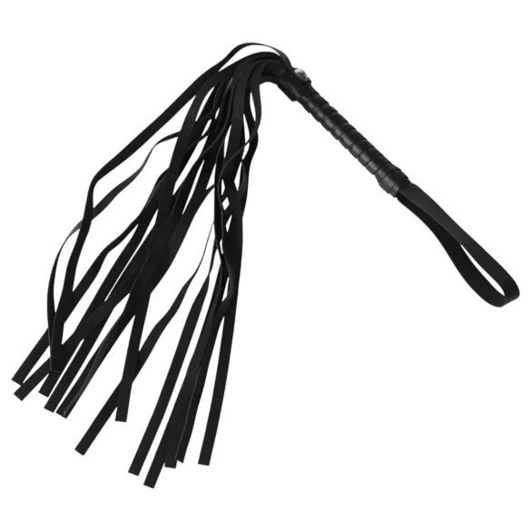 Baseks - set di legature con frusta e pinzette per capezzoli (nero)