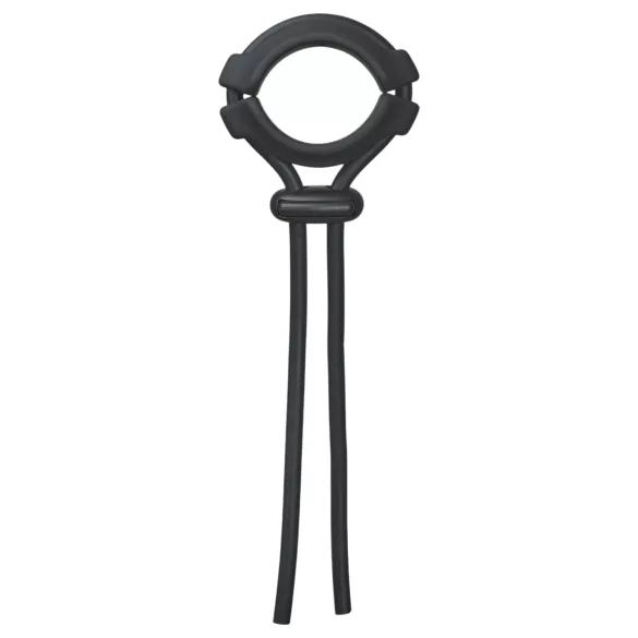 MR.MEMBR Tense - anello fallico con cordino regolabile (nero)
