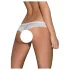 Obsessive - tanga donna aperto con fiocco e motivo floreale - bianco - L/XL