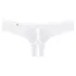 Obsessive - tanga donna aperto con fiocco e motivo floreale - bianco - L/XL
