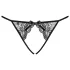 Obsessive - slip donna aperto rete pizzo - nero - L/XL