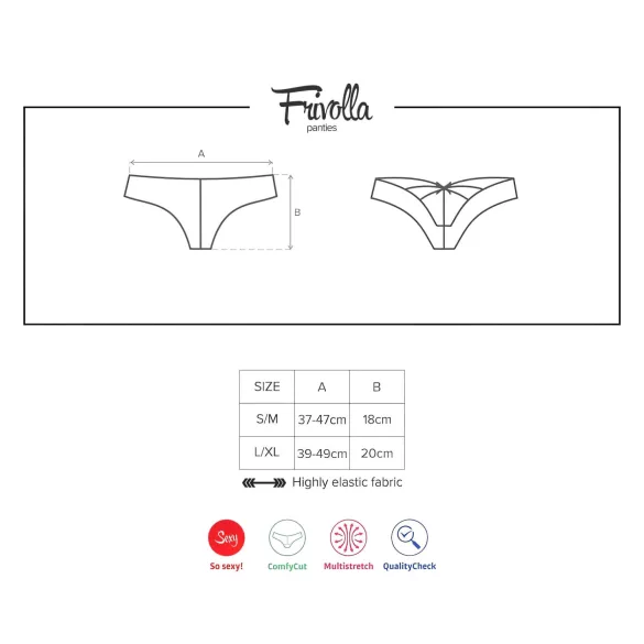 Obsessive Frivolla - piccante slip di pizzo donna - nero - L/XL