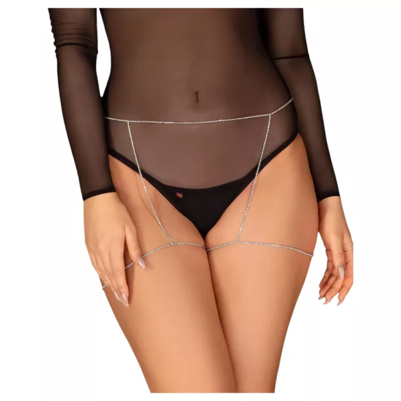 Obsessive Bijou 905 - imbracatura corpo gioiello (argento) - S-L