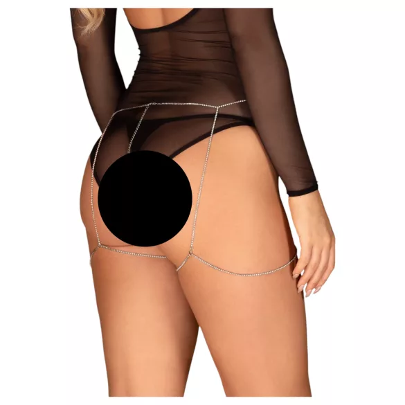 Obsessive Bijou 905 - imbracatura corpo gioiello (argento) - S-L