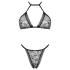 Obsessive Xenita - set reggiseno trasparente con motivo (grigio)