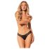Obsessive Bella Rou - slip donna - floreale - nero - M/L